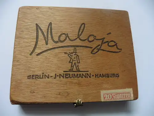 Zigarettenkistchen Maloja - J.Neumann Berlin-Hamburg