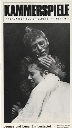 Kammerspiele - Spielplan Juni 1981 Schausspielhaus