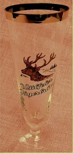 Bier-Tulpe Wülfeler Jägerbräu -

Bierglas mit Goldrand - ca. 24 cm Länge