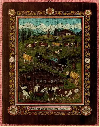 Wandbild aus Holz -

Mit Motiv : Alpfahrt im Berner Oberland -

Größe ca. 21,5 x 31,5 cm



