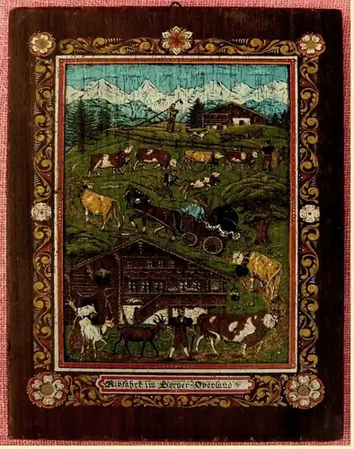 Wandbild aus Holz -

Mit Motiv : Alpfahrt im Berner Oberland -

Größe ca. 21,5 x 31,5 cm



