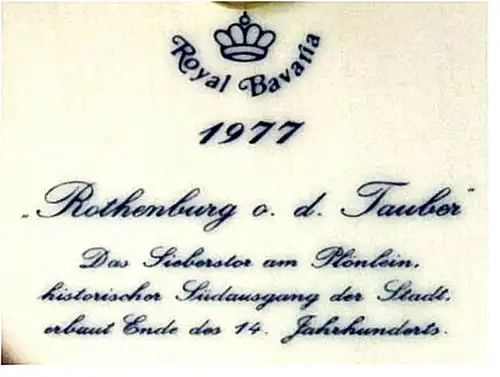 2 Sammelteller aus Porzellan - Jahr 1977 -

Motive : Schloss Mespelbrunn / Rothenburg o. d. Tauber

Von Royal Bavaria
