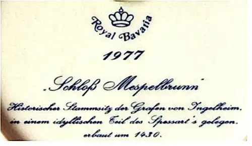 2 Sammelteller aus Porzellan - Jahr 1977 -

Motive : Schloss Mespelbrunn / Rothenburg o. d. Tauber

Von Royal Bavaria

