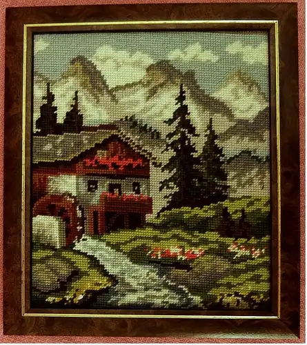 3 x Gobelin-Bild - Haus in den Alpen - 
Pferde-Portrait - Stilleben -

Je ca. 25 x 30 cm Größe
