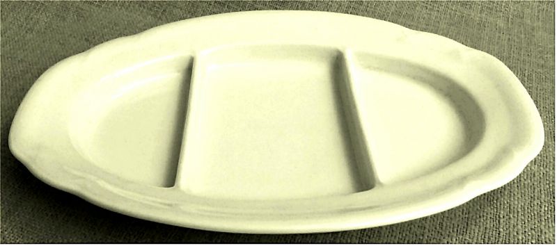 1x Bauscher Weiden Menüteller Portionsteller Kantinenteller 3 geteilt Z2011A