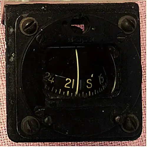 Kompass Magnetic - US Airforce - Flugzeug Bordinstrument -
Type : MB-1 
Von Airpath Instrument Company