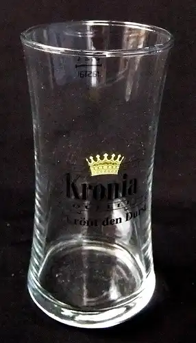 Kronia Wasserglas - Sprudelglas - Krönt den Durst - 1980er Jahre