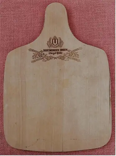 Küchenbrett aus Holz - Aufschrift : Dortmunder Union Siegel-Pils