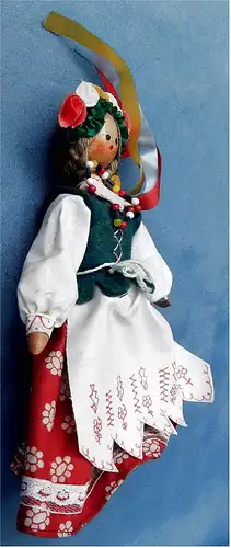 kleine Frau aus Holz - Im Trachtenkleid - ca. 19 cm Länge