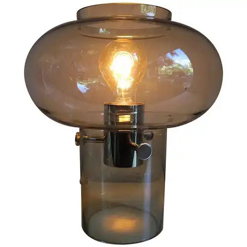 Mid-Century Glass Table Lamp Possibly Swedish