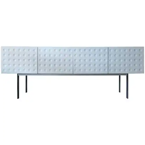 Unusual Modernist White Sideboard on High Steel Feet 1950-60