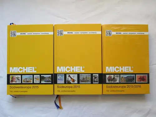 1.) MICHEL Europa-Katalog - Band 2 Südwesteuropa 2015 + 2.) MICHEL Europa-Katalog - Band 3 Südeuropa 2015 + 3.) MICHEL Europa-Katalog - Band 4 Südosteuropa 2015/2016 (OVP)