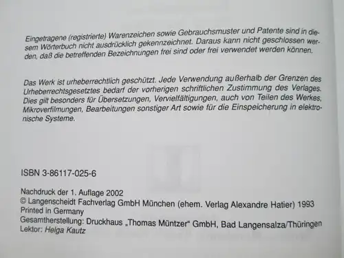 Langenscheidts: Fachwörterbuch Landwirtschaft Forstwirtschaft Gartenbau - Deutsch-Englisch
