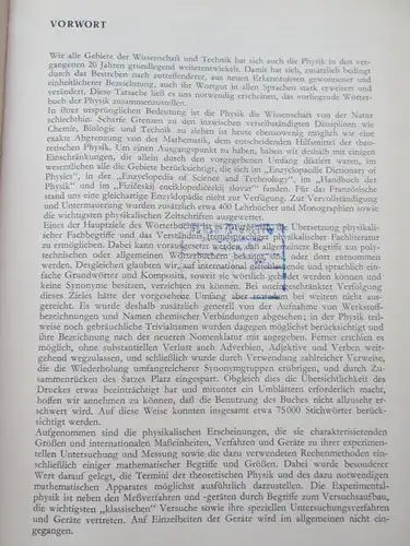 VEB Verlag Technik: Technik-Wörterbuch Physik - englisch - deutsch + französisch + russisch (1.) A-M + 2.) N-Z + 3.) Register)
