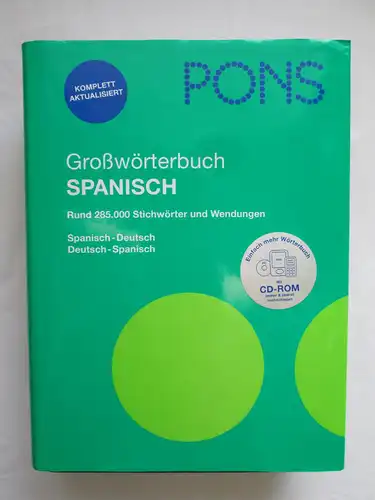 Bearbeitet von: Katja Hald und Marieluise Schmitz: PONS: Großwörterbuch - Spanisch. 