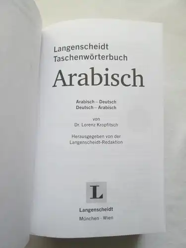 Langenscheidt: Taschenwörterbuch - Arabisch. 