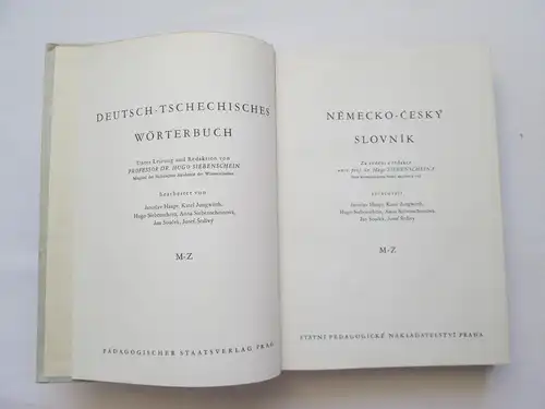 Státni Pedagogické Nakladatelstvi: Slovnik - Nemecký / Pädagogischer Staatsverlag: Wörterbuch - Tschechisch  (in vier Bänden). 