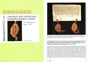 Nisch, Gunther: Urkunden der ehemaligen Zisterzienserabtei Chorin Teil 1 Askanierzeit 1258-1319. 