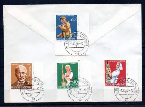 Bundesrep. Deutschland 1958 Nr 297-300 STEMPEL CHARLOTTENBURG 2 BOGENECKEN ! Sonstiges