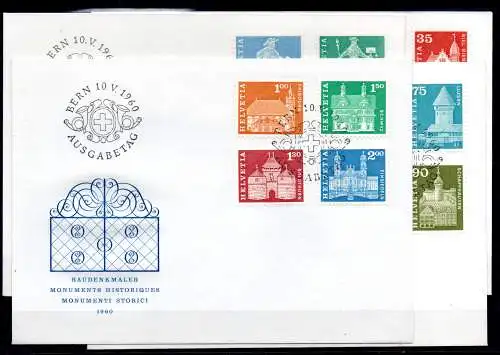 Schweiz 1960 Nr 696 - 713 FDC Ersttagsstempel