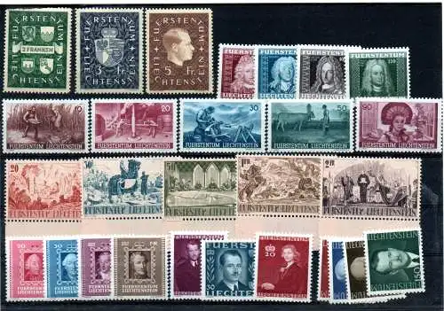 Liechtenstein  Nr schöner Posten nur bessere frühe Ausgaben Postfrisch / **
