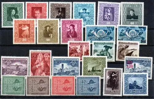 Liechtenstein  Nr Posten nur gute Sätze und Marken ab 1949 HOHER MICHELWERT ! Postfrisch / **