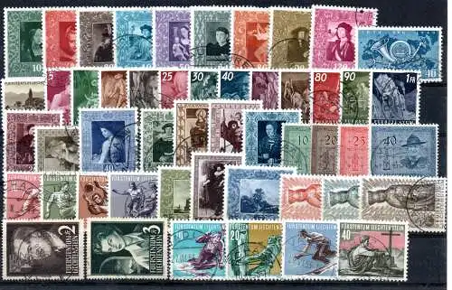 Liechtenstein  Nr LOT nur BESSERE / SELTENE SÄTZE ab 1949 SEHR HOHER KATALOGWERT ! Gebraucht
