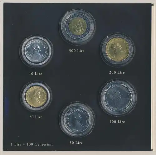 Europäische Währungs Edition Vatikan Lira / Euro 2010