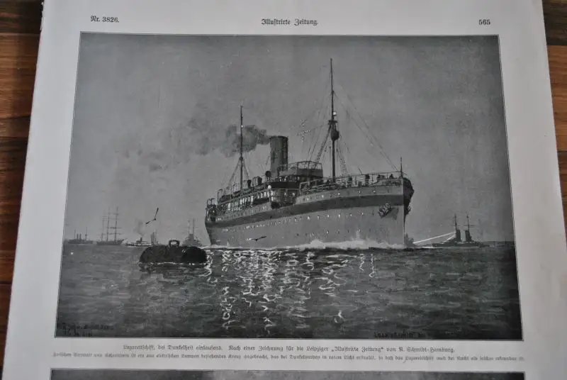 Seeschlacht vor dem Skagerrak XL Kunstdruck von 1916, Claus Bergen. 5