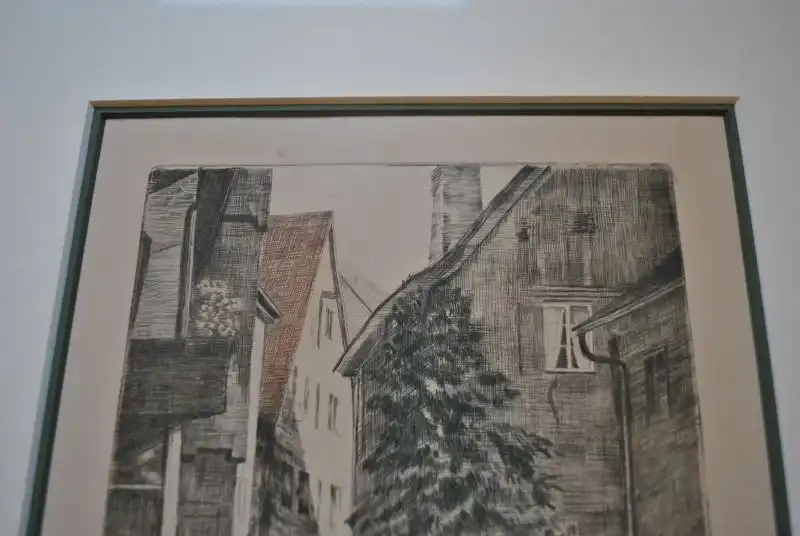 Orginal Zeichnung von Nikolaus Schmidt in einem schönen Rahmen mit Passepartout 1