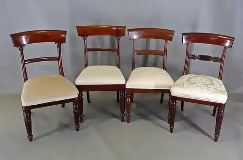 4 Schaufelstühle Stuhl Mahagoni Klassizismus Ende 18. Jh. 