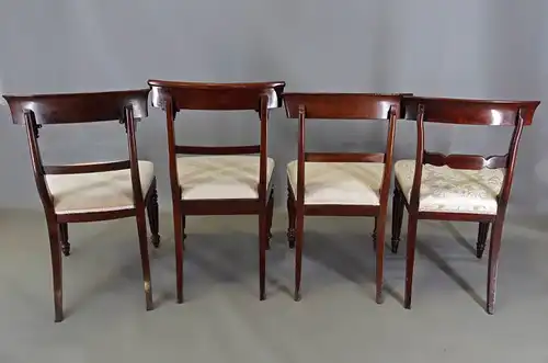 4 Schaufelstühle Stuhl Mahagoni Klassizismus Ende 18. Jh. 