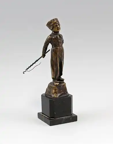 Kleine Bronze-Plastik signiert Schmidt-Felling Knabe in Uniform um 1900  7838027