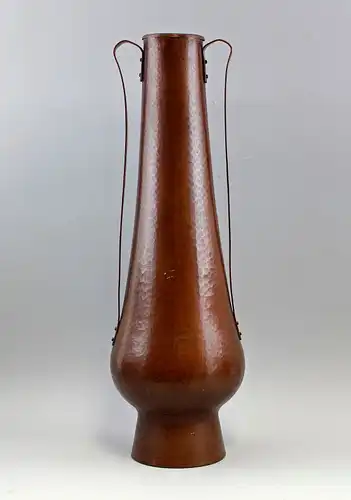 Große Kupfer Vase Eugen Zint Mitte 20. Jh. mit zylindrischem Einsatz 7733020