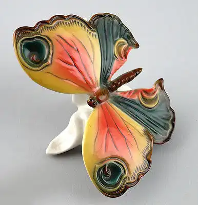 Porzellanfigur Schmetterling auf Sockel ENS Thüringen 9941034