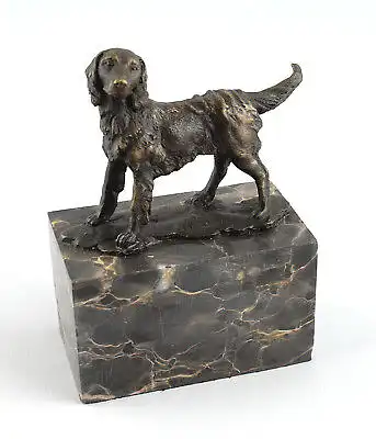 NEU Carvin, L., Skulptur Plastik Jagdhund Bronze 9937061