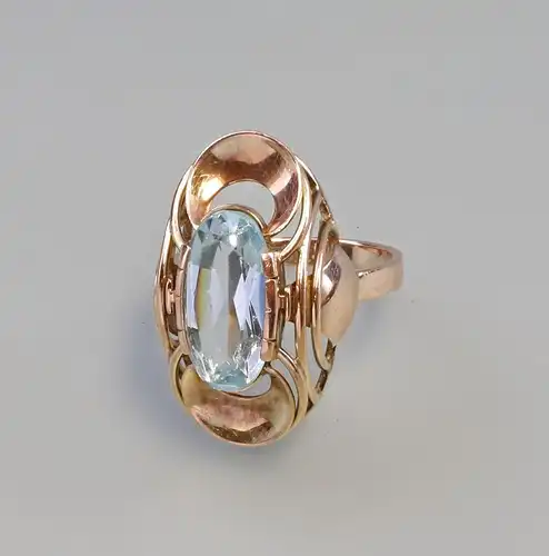 Goldener Aquamarin-Ring 333er Gold Gr. 56 99825225