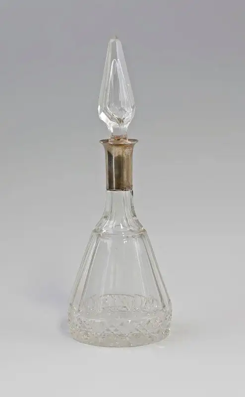 Kristall-Karaffe mit Silber-Montierung 800er Silber E. Mennep  99830037 0