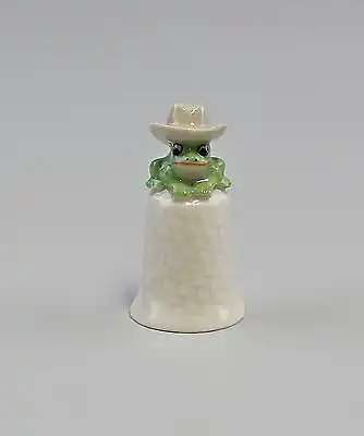 Porzellan Fingerhut Frosch mit Cowboyhut H4,8cm 9982237