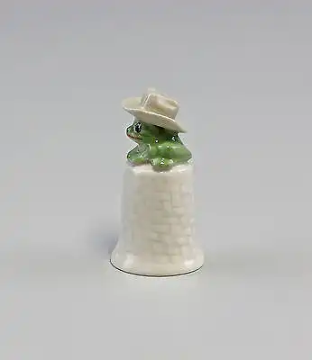 Porzellan Fingerhut Frosch mit Cowboyhut H4,8cm 9982237