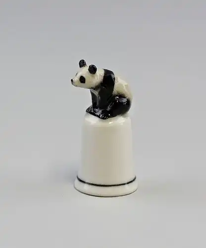 Porzellan Fingerhut mit Figur Panda Bär H4,9cm 9982244