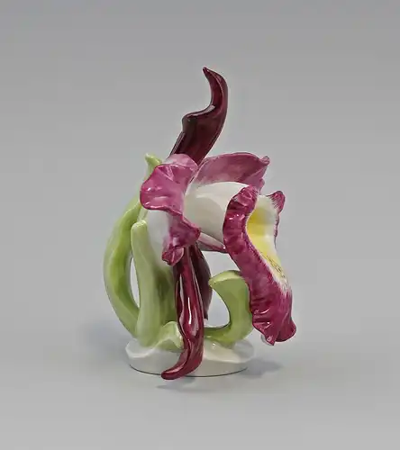 Porzellan Blume Kämmer Handmodellierte Orchidee rosa H14cm 9944393