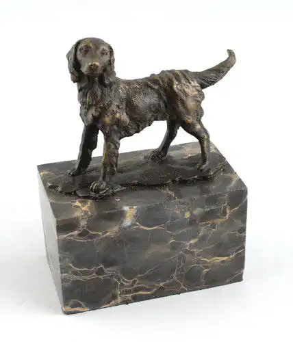 Carvin, L., Skulptur Plastik Jagdhund Bronze H7cm 9937061-dss