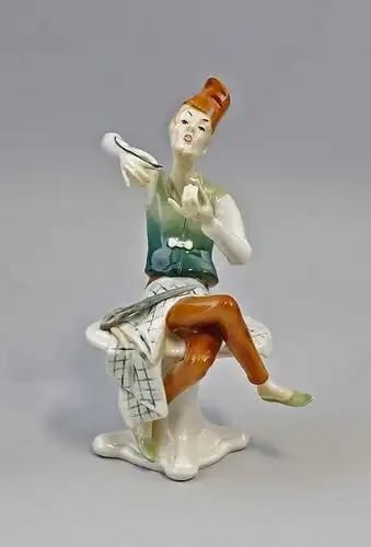 Porzellan Figur Wilhelm Busch Schneider Böck Ens H18cm #