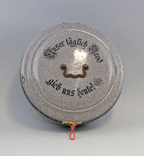 8080013 Runde Emaille-Brotdose um 1920/30