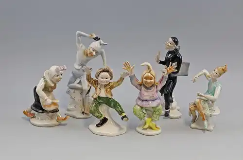  6 Porzellan Figuren Wilhelm Busch Max & Moritz Witwe Bolte Lehrer Lämpel