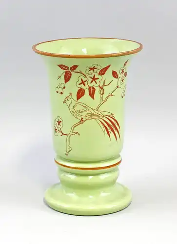 Opalinglas-Vase Haida dekoriert  mit Paradiesvogel 99835032