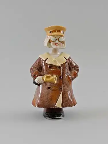 Porzellan Figur Ens Wackelfigur Auto-Fahrerin H15cm beweglich 9997089