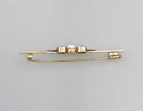 585er Gold Brillant - Turmalin - Perlen - Brosche Art Deco 99825062