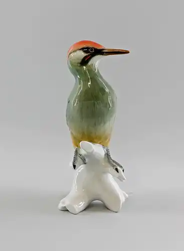 Porzellan Figur Vogel Grünspecht Specht Ens H26cm 9997774